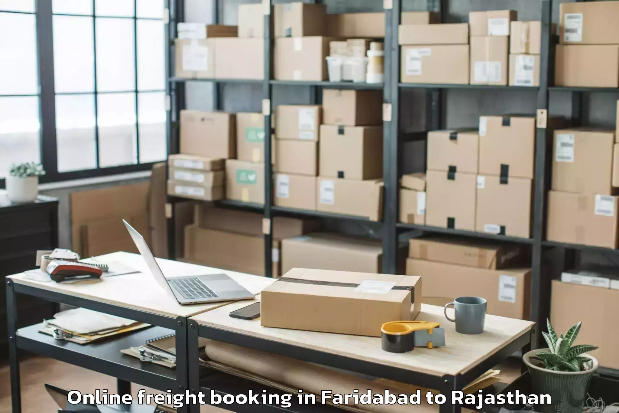 Affordable Faridabad to Bari Sadri Online Freight Booking